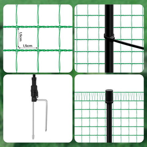 Rootz Garden and Poultry Net - Barrier Netting - Protective Mesh - Durable PE Material - UV and Weather Resistant - Easy Installation - 25m x 0.9m / 25m x 1.2m