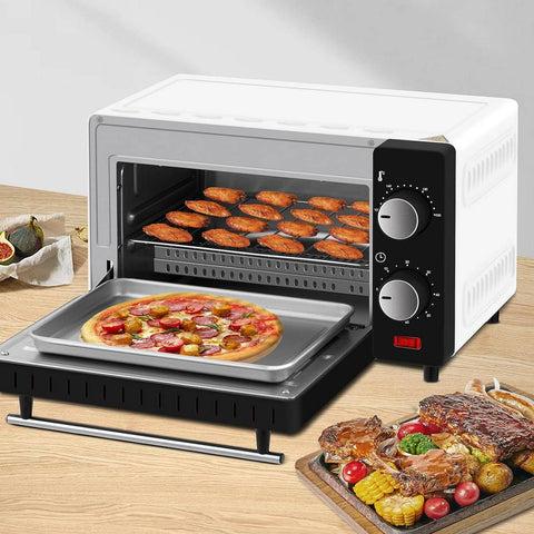 Rootz Mini Oven - Tabletop Cooker - 10L Compact Oven - Energy Efficient - Baking, Toasting, Roasting - 36.5cm x 22.1cm x 28.5cm