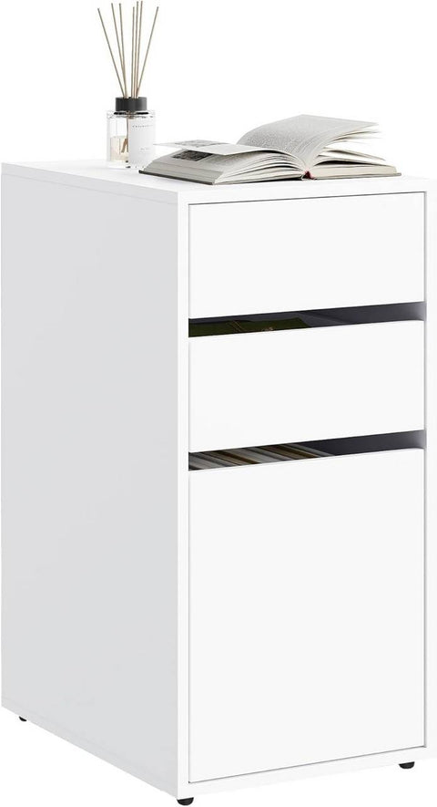 Rootz Bedside Table with Drawers - Nightstand - Bedside Cabinet - Efficient Space-Saving - Wood Material - 30cm x 60cm x 40cm