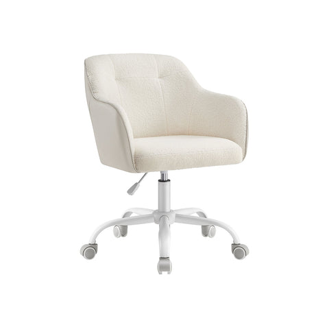 Rootz Swivel Chair - Lounge Chair - Office Chair - Steel Frame - Velvet Upholstery - Adjustable Height - 64cm x 64cm x (83-93)cm