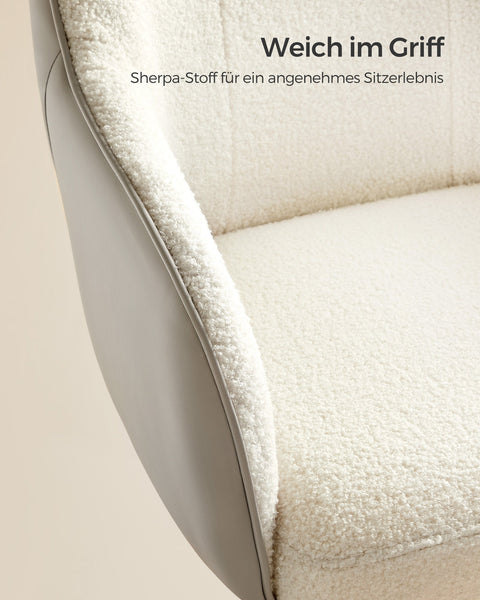 Rootz Swivel Chair - Lounge Chair - Office Chair - Steel Frame - Velvet Upholstery - Adjustable Height - 64cm x 64cm x (83-93)cm