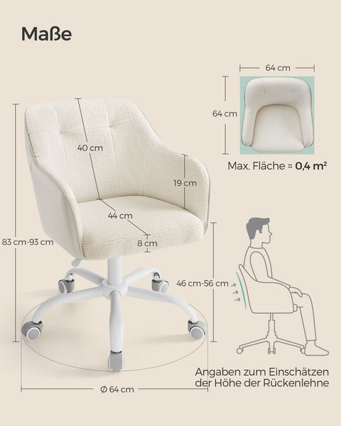 Rootz Swivel Chair - Lounge Chair - Office Chair - Steel Frame - Velvet Upholstery - Adjustable Height - 64cm x 64cm x (83-93)cm