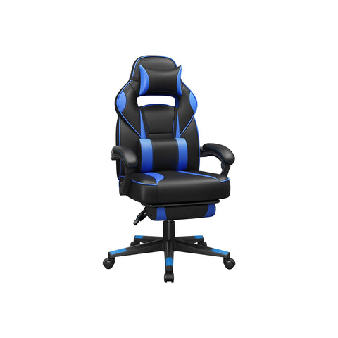Rootz Racing Style Gaming Chair - Office Chair - Reclining Chair - PU Leather - Maximum Comfort - Adjustable Footrest - Ergonomic Design - 67cm x 66cm x 116-126cm