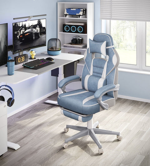 Rootz Gaming Chair - Racing Chair - Reclining Chair - Lumbar Support - 65cm x 60cm x 70cm