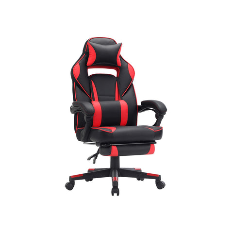 Rootz Racing Style Gaming Chair - Office Chair - Reclining Chair - PU Leather - Ultimate Comfort - Adjustable Footrest - Perfect for Work and Play - 67cm x 66cm x 116-126cm