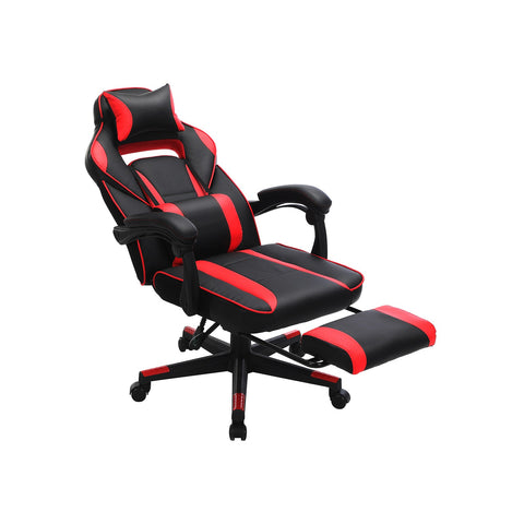 Rootz Racing Style Gaming Chair - Office Chair - Reclining Chair - PU Leather - Ultimate Comfort - Adjustable Footrest - Perfect for Work and Play - 67cm x 66cm x 116-126cm