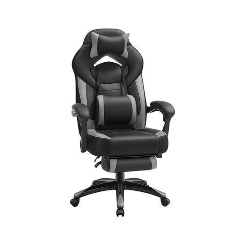 Rootz Gaming Chair - Racing Chair - Office Chair - Lumbar Support - Adjustable Backrest - Faux Leather - 70cm x 64cm x 128cm
