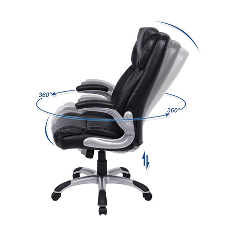 Rootz Ergonomic Office Chair - Desk Chair - Swivel Chair - Double Padded Seat Cushion - Breathable Backrest - Adjustable Height - 113-123cm x 69.5cm x 80cm