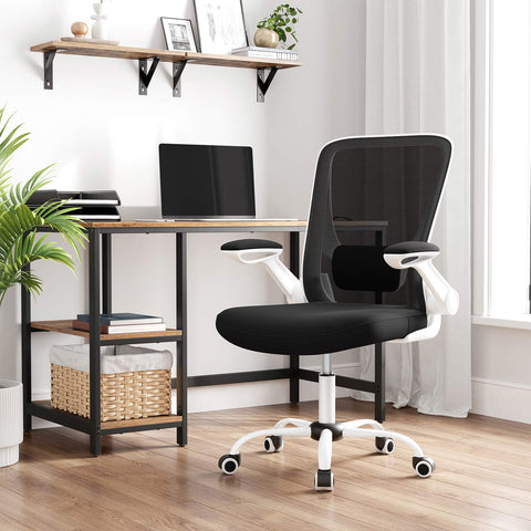 Rootz Mesh Office Chair - Ergonomic Chair - Swivel Chair - Adjustable Rocker Mechanism - Resistance Adjustment - Black - Plastic, Foam, Nylon, Steel - 66cm x 60cm x (99-107)cm - 120kg Capacity
