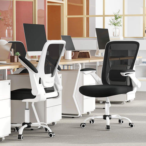 Rootz Mesh Office Chair - Ergonomic Chair - Swivel Chair - Adjustable Rocker Mechanism - Resistance Adjustment - Black - Plastic, Foam, Nylon, Steel - 66cm x 60cm x (99-107)cm - 120kg Capacity