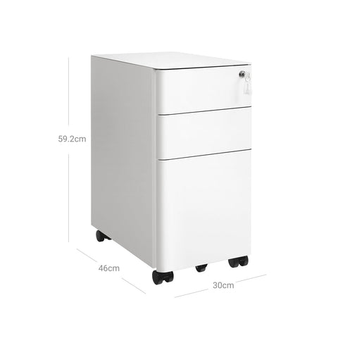 Rootz Filing Cabinet - Office Organizer - Document Storage - Steel Construction - 30cm x 46cm x 59.2cm