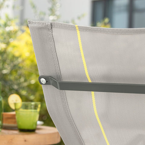 Rootz Garden Rocking Lounger - Sun Lounger - Garden Chair - Ergonomic Design - Synthetic Fiber Fabric - Storage Pocket - Supports up to 120kg - 145cm x 84cm x 57cm