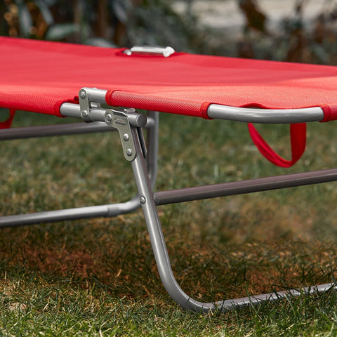 Rootz Adjustable Sun Lounger with Canopy - Garden Lounger - Beach Lounger - Durable Metal Frame - Synthetic Fiber Fabric - Multi-Position - Storage Pocket - 195cm x 90cm x 63cm