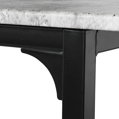 Rootz 5-Piece Bar Table Set - Bar Stools - Dining Set - Sturdy Metal Frame - MDF Veneer Top - High Load Capacity - 100cm x 87cm x 60cm Table, 32cm x 55cm x 32cm Stools - Available in Natural and Gray