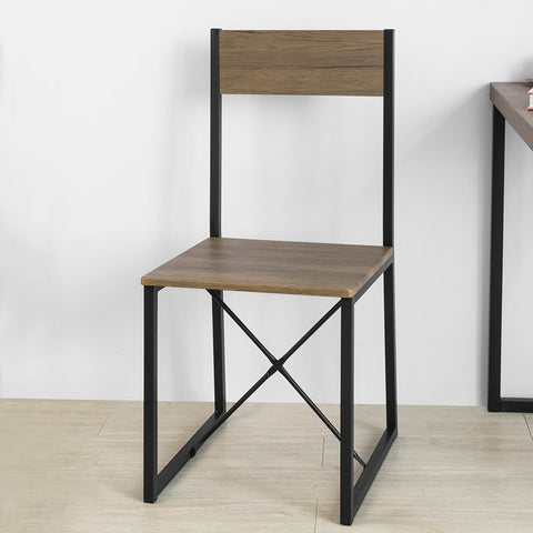 Rootz 3-Piece Dining Set - Compact Kitchen Table with 2 Stools - Space-Saving Design - Scratch-Resistant Floor Protectors - MDF Veneer Top - Metal Frame - Table: 80cm x 75cm x 50cm, Stool: 41cm x 89cm x 44cm