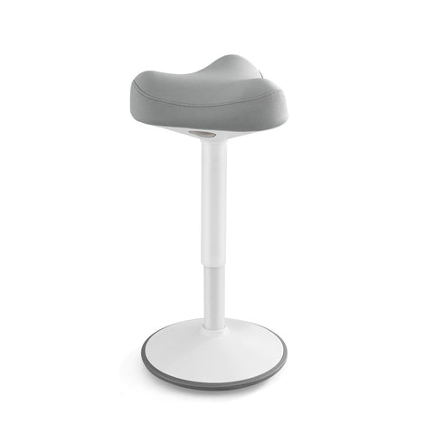 Rootz Standing Stool - Gray Seat - Adjustable Height - Lightweight - Durable - Plastic Foam Plywood Steel - 58-83cm x 34cm x 36cm - 5.9kg - 120kg Capacity