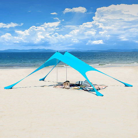 Rootz Outdoor Canopy - Sun Shade - Beach Tent - UPF30+ Protection - 300cm x 300cm x 200cm - Lightweight 1.92kg - Portable - Easy Assembly