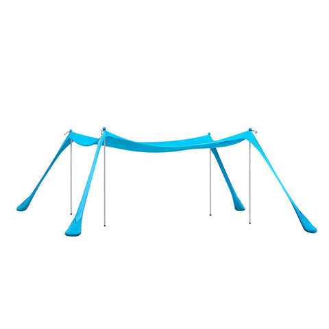 Rootz Beach Shade Sail - Sun Shelter - Sunshade - UPF30+ - 400cm x 400cm x 200cm - Lightweight Aluminum Frame