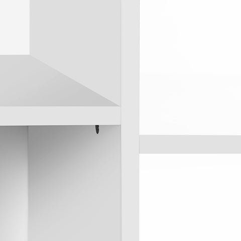 Rootz Children's Toy Shelf - Kids Bookcase - Toy Organizer - Storage Box - Classic White - 93cm x 30cm x 100cm