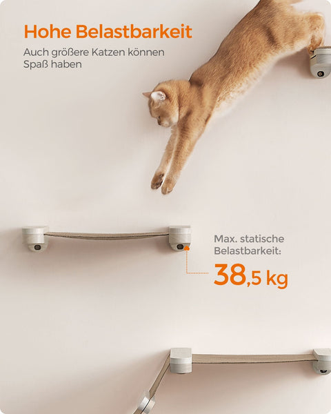 Rootz Wall-Mounted Cat Hammock - Cat Bed - Pet Lounger - Space-saving - 46.6cm x 28cm x 7.4cm