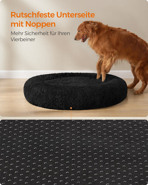 Rootz Plush Dog Bed - Pet Bed - Cozy Cushion - Soft Filling - Lightweight - Ink Black - 120cm x 20cm - 3.2kg