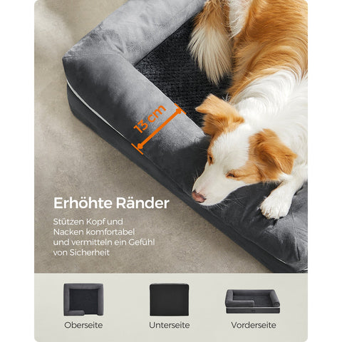 Rootz Plush Dog Bed - Pet Bed - Cozy Bed - TPU Coating - Imitation Suede - PP Padding - Large Size - Lightweight - 91cm x 71cm x 25cm