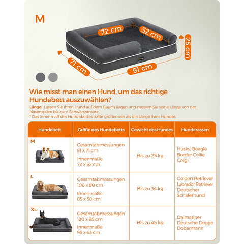 Rootz Plush Dog Bed - Pet Bed - Cozy Bed - TPU Coating - Imitation Suede - PP Padding - Large Size - Lightweight - 91cm x 71cm x 25cm