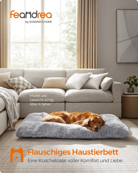Rootz Ombre Gray Dog Bed - Pet Mat - Cushioned Bed - Plush Material - Comfortable Support - Non-Slip Bottom - 140cm x 100cm x 12cm