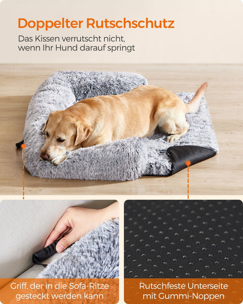Rootz Ombre Gray Plush Dog Bed - Pet Sofa - Cozy Cushion - Waterproof TPU Coating - Comfortable PP Filling - 122cm x 95cm x 18cm
