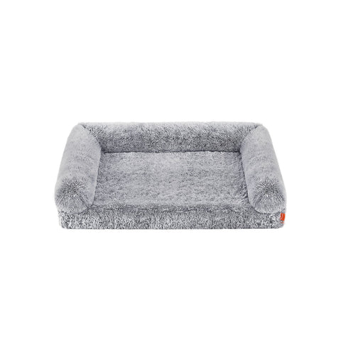 Rootz Ombre Gray Dog Bed - Pet Lounger - Plush Cushion - Orthopedic Support - Lightweight - 122cm x 85cm x 24cm