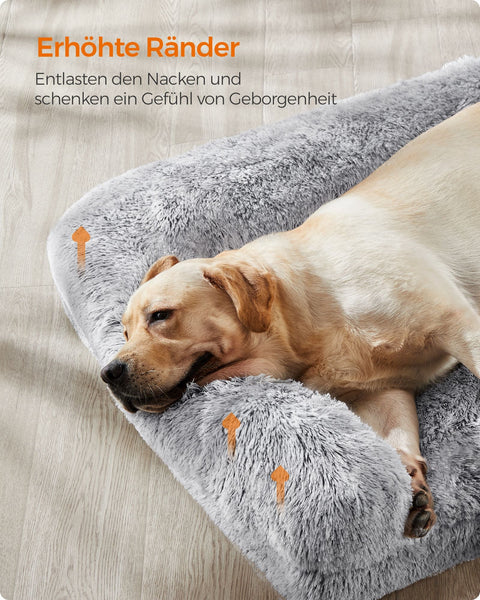 Rootz Ombre Gray Dog Bed - Pet Lounger - Plush Cushion - Orthopedic Support - Lightweight - 122cm x 85cm x 24cm