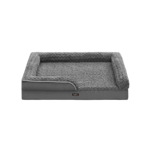 Rootz Orthopedic Dog Bed - Pet Bed - Plush Dog Bed - Memory Foam - 280 g/m2 PV Plush - 106cm x 81cm x 18cm