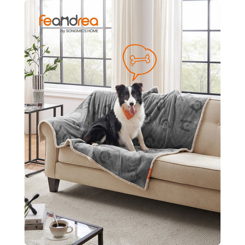 Rootz Pet Blanket - Dog Blanket - Puppy Throw - Sherpa Material - TPU Film - Flannel Fabric - Lightweight - Cozy - Large Size 152cm x 127cm