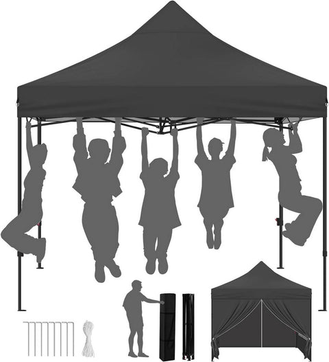 Rootz Foldable Gazebo - Portable Canopy - Sun Shelter - UV Protection - 289cm x 330cm x 289cm