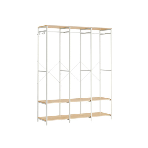 Rootz Clothes Rack Organizer - Garment Stand - Wardrobe Storage - Steel Chipboard - 40cm x 141cm x 180cm