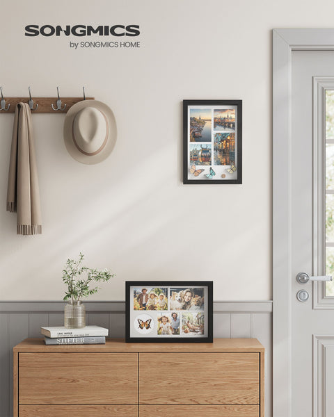 Rootz 2 Piece Set Picture Frames - Photo Frames - Wall Art Frames - MDF and Glass Material - Lightweight - Easy to Hang - Stylish Design - 36.5cm x 26cm x 4cm