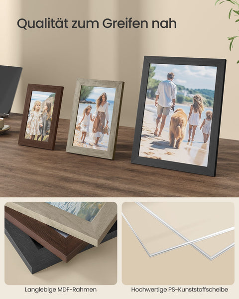 Rootz 10 Piece Set Picture Frame - Red-Brown - Greige - Mottled Ash Black - Wall Art Decor - 33.2cm x 27.6cm x 11.6cm