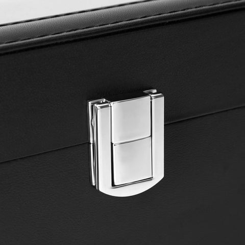 Rootz Watch Box - Watch Organizer - Watch Storage - Velvet Lining - Glass Lid - Perfect Gift Idea - 30cm x 11.2cm x 8cm