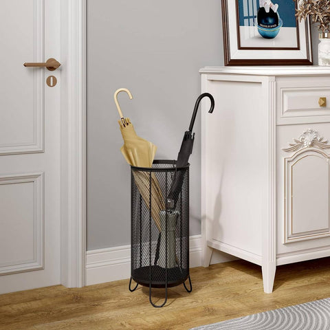 Rootz Umbrella Stand - Metal Mesh Umbrella Holder - Umbrella Storage - Robust & Stable - 23cm x 49cm x 23cm
