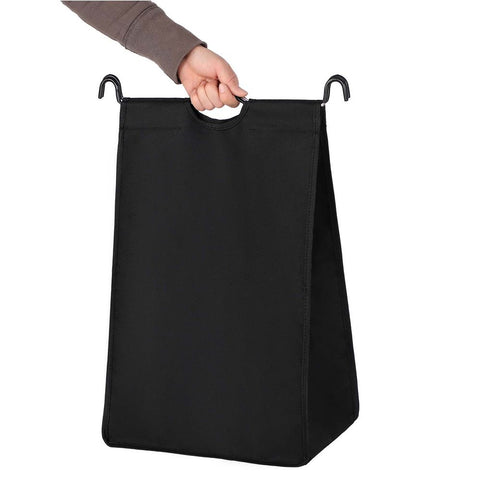 Rootz Laundry Basket On Wheels - 3 Pockets - Laundry Hamper - 3 Removable Fabric Bags - Rolling Laundry Hamper - 3-section Laundry Cart - 600D Polyester - Black - 77 x 81.5 x 41 cm (W x H x D)