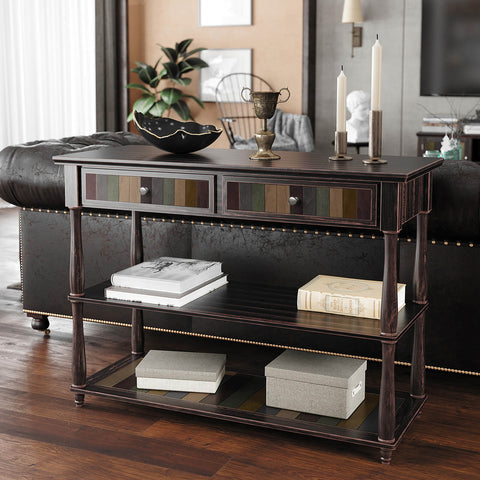 Rootz Welcome Home Console Table - Hall Table - Entryway Table - MDF Construction - Solid Wood Legs - Storage Space - Decorative - Stable - 105cm x 38cm x 77cm