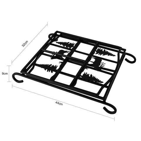 Rootz Firewood Rack - Log Holder - Foldable Wood Storage - Space-Saving Design - Durable Metal - Easy Storage - 57cm x 36cm x 32cm
