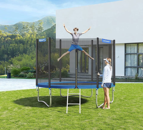 Rootz Trampoline Safety Enclosure - Netting - Padding - Weatherproof - Ø 366 cm x 183 cm
