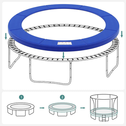 Rootz Trampoline Safety Enclosure - Netting - Padding - Weatherproof - Ø 366 cm x 183 cm