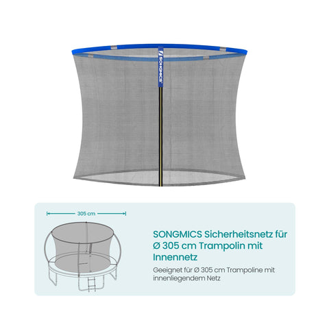 Rootz Trampoline Safety Net - Enclosure Net - Protective Net - Inner Net - Ø 305cm - Trampoline Accessory