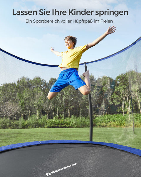 Rootz 366cm Trampoline - Garden Trampoline - Outdoor Trampoline - Galvanized Steel Frame - Safety Net - EPE Foam - 366cm x 90cm x 150kg