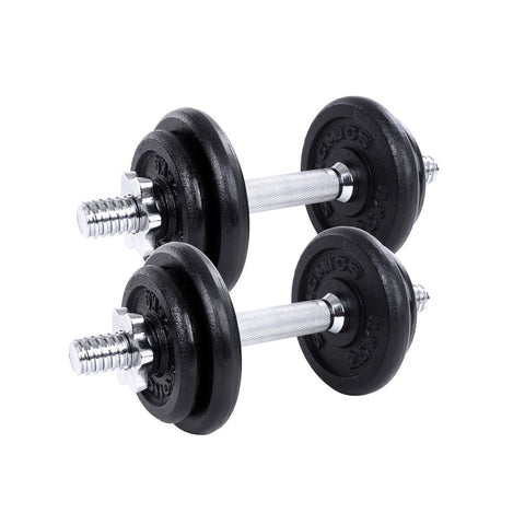 Rootz Dumbbell Set - Adjustable Dumbbell - Cast Iron Dumbbell - For Men And Women - Versatile Dumbbell Set - Home - Gym - Black