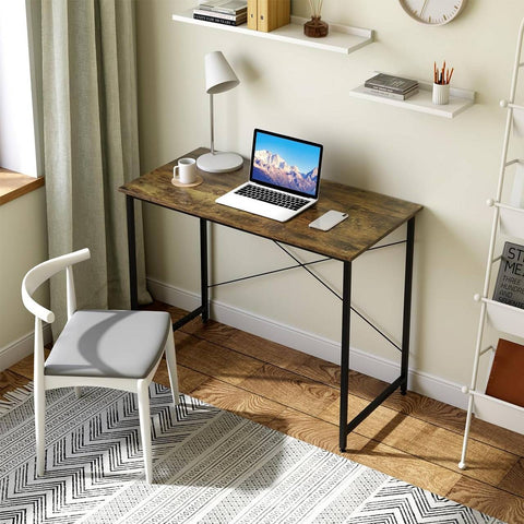 Rootz Computer Desk - PC Desk - Office Table - E1 Wood Material - 100cm x 75cm x 50cm - Rust-Proof Metal Tubes - Spacious Tabletop - Stable Structure