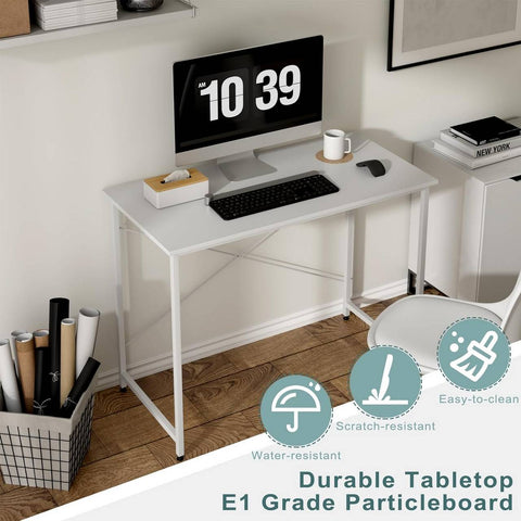 Rootz Computer Desk - Office Desk - Study Table - Spacious Tabletop - 100cm x 75cm x 50cm - E1 Wood Material - Stable Structure
