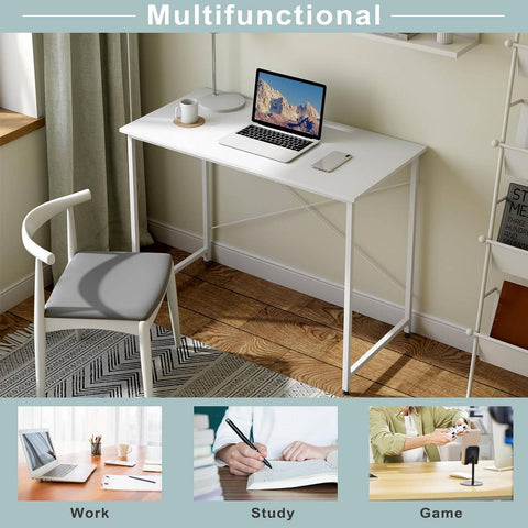 Rootz Computer Desk - Office Desk - Study Table - Spacious Tabletop - 100cm x 75cm x 50cm - E1 Wood Material - Stable Structure